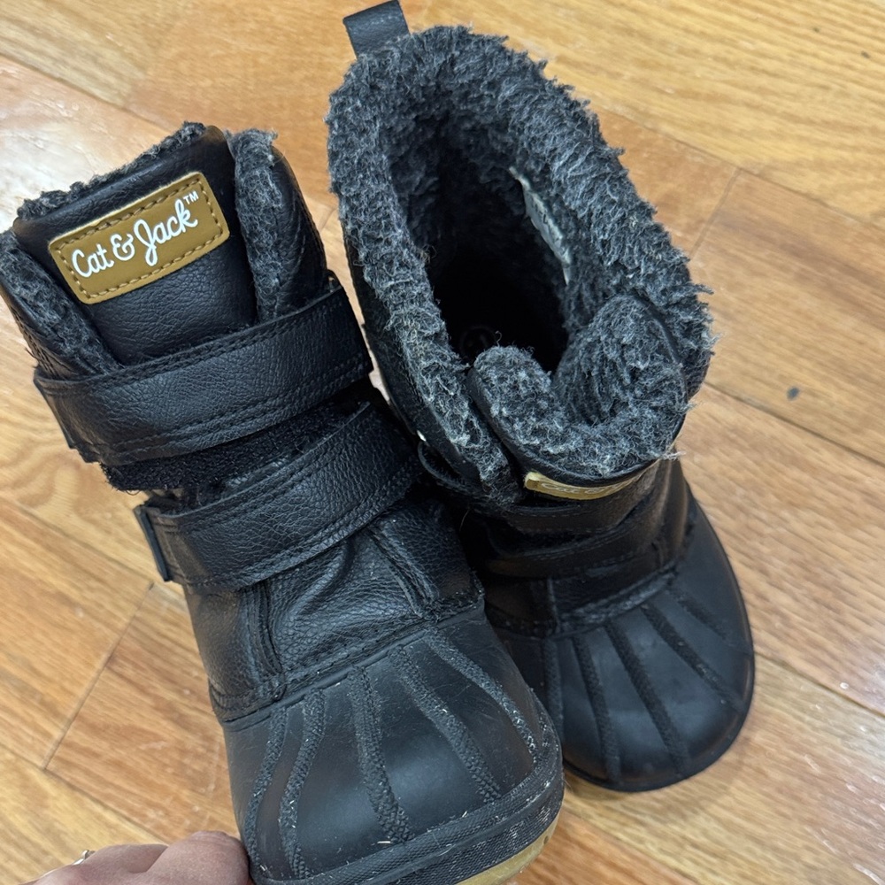 Cat & Jack Black Fur-Lined Boots
